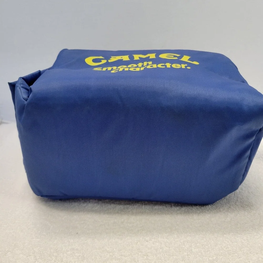 Vtg 90's Smooth Character Camel Cigarettes Kool Pak Handl Hook & Loop Bag Blue